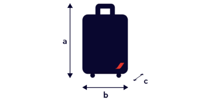 taille dimensions valise soute